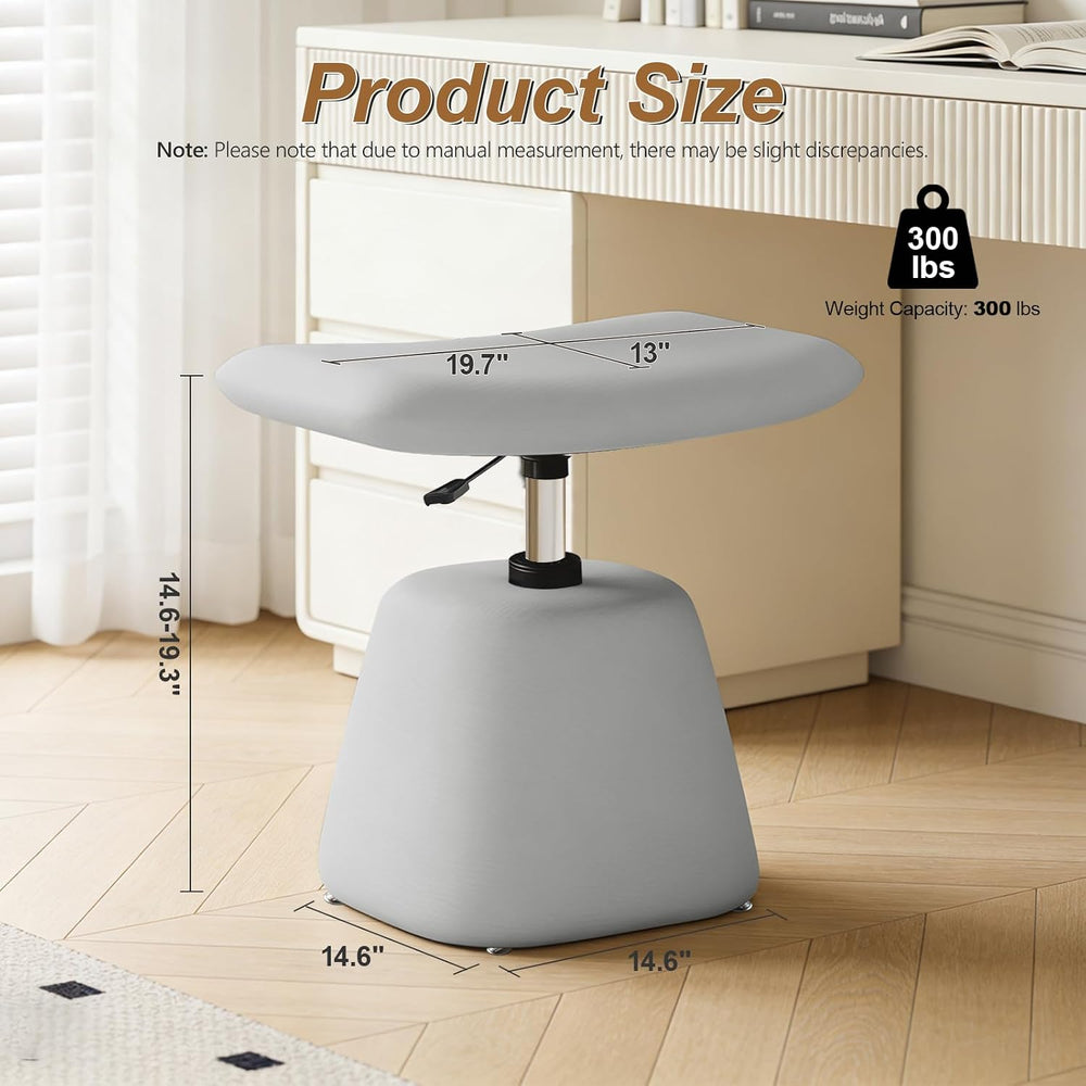JPBSTO Small Ottoman Footrest, Modern Vanity Stool Chair Adjustable Height, U...