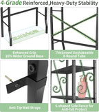 Over-The-Toilet Storage Rack 4-Tier,Bathroom Organizer Shelf Over Toilet,Adjustable Wooden Shelves and Basket,Freestanding Above Toilet Shelf,Space Saver for Rooms(Black Rack-Black Shelves)