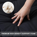 Full Size Futon Mattress - Fleece Foldable Japanese Floor Mattress - Super Soft Fuzzy Sleeping Pad for Adults - Tatami Mat Suitable for Camping & Guest & RV Mattress- Black (Full:80"L x 54"W x 4"Th)