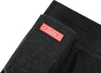 Linen Bedside Caddy, Bedside Storage Organizer for Hospital Beds, College Dorm Rooms or Baby Bed (5 Pockets-Black)