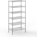 21" Deep x 36" Wide x 74" Height Wire Shelving Kit | 6-Tier | NSF Commercial Storage Rack Unit