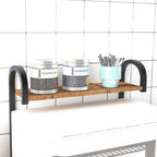 SogesHome 4-Tier Kitchen Baker's Rack Utility Microwave Oven Stand Storage Cart Workstation Shelf, Vintage Brown