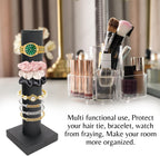 Novel Box Black Leatherette Vertical Bracelet/Bangle Display Tower - Jewelry Organizer Tower Stands for Bracelet Displays - Hair Tie Bangle Bracelet Watch Scrunchie Holder for Selling or Personal Use