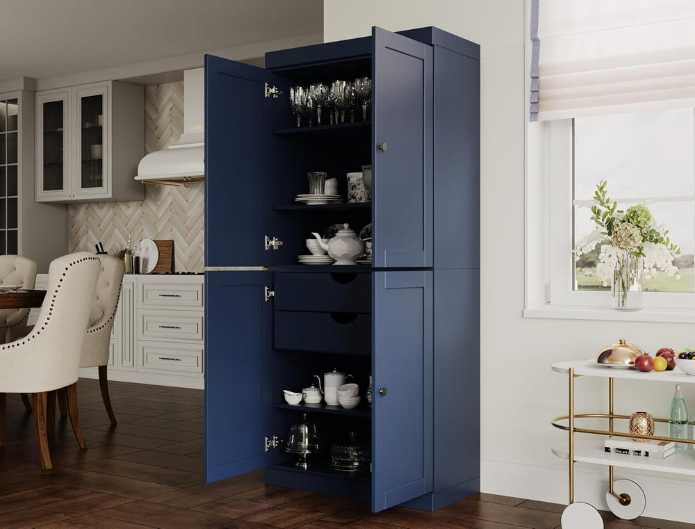 Palace Imports Solid Wood Kitchen Pantry Cabinet - 71.5" Tall x 32"...