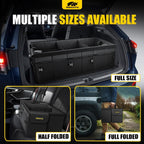 MIKKUPPA Car Trunk Organizer - 95L Collapsible Trunk Organizer with Lid, Sturdy Car Storage for SUV Auto Truck Van with Adjustable Straps and Non Slip Bottom (Black, X-Large)