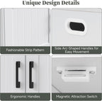 Turosur Shoe Storage Bench with Cabinet, 3-Tier Entryway Bench with Padded Seat Cushion, Shoe Cabinet Bench with 4 Adjustable Shelves for Bedroom, Mudroom, White
