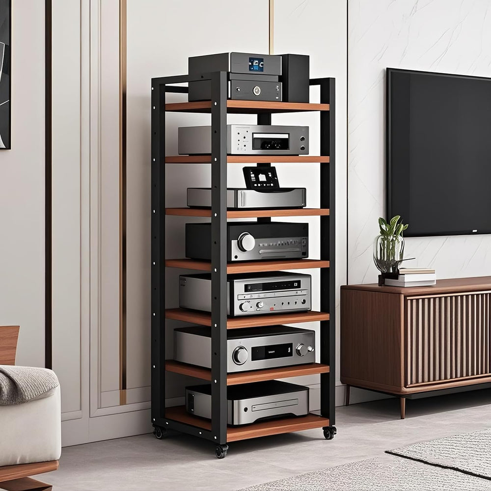 7-Tier Heavy Duty Audio Component Rack, 140cm Tall - Hifi Amplifier Rack | Au...