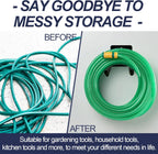 Large Garage Hooks Heavy Duty - 4 Pack 12.2" Long Garage Storage Utility Hooks, Wall Mount Ladder Hanger, Garage Organizer for Hanging Tool, Chairs, Hoses, Garden Tool, Bulk Items, Ropes, etc.