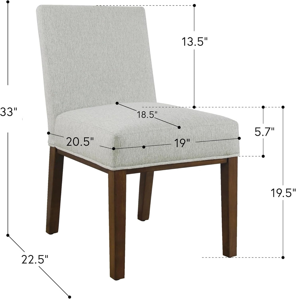 HomePop Kolbe Upholstered Dining Chair - Sustainable Gray Woven, 19.5" S...