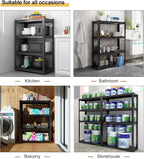 Garage Storage Shelves,5 Tier Shelving Unit, 40 inch Wide, 18” Deep, 78” Tall Organizer Metal Shelf for Basement/Laundry/Pantry Heavy Duty, Adjustable,Easy to Install (4Tier-45"WX18"DX63"H)