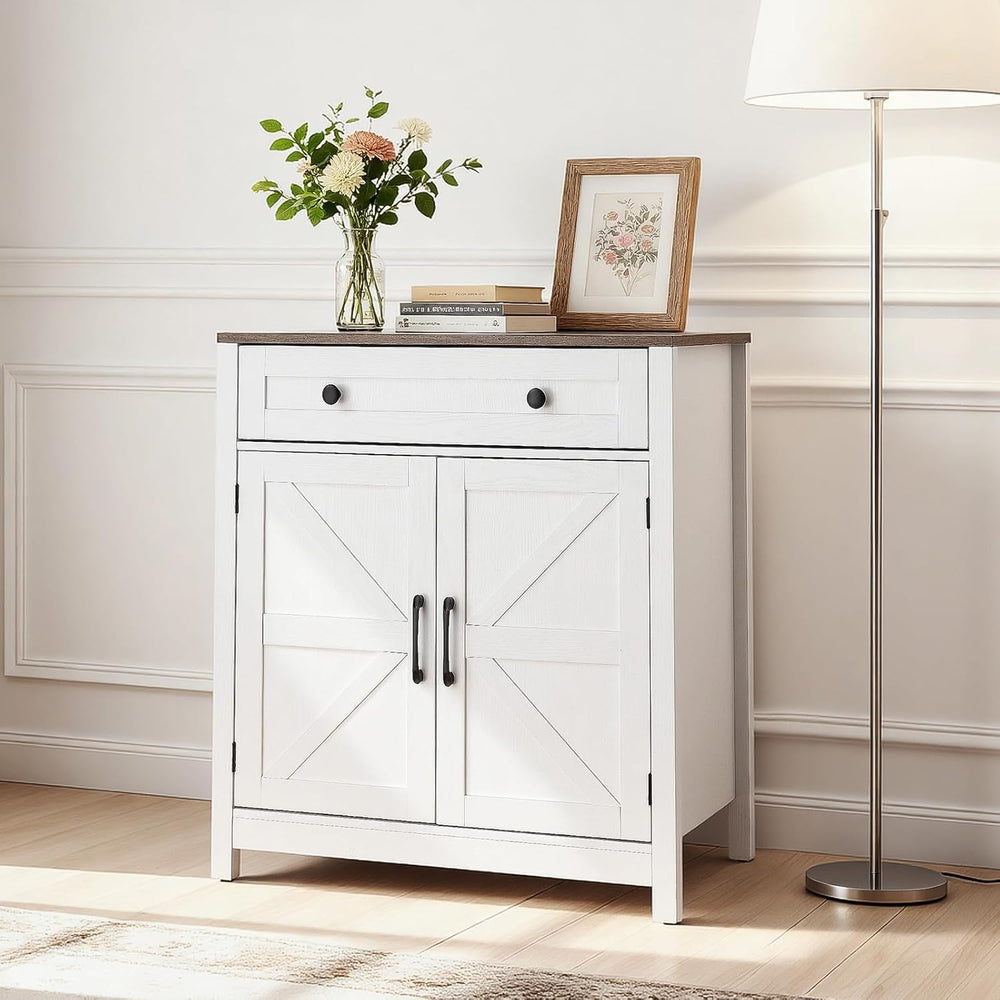 VEVOR Buffet Cabinet, Farmhouse Sideboard Cabinet with Drawer, 30" Coffe...