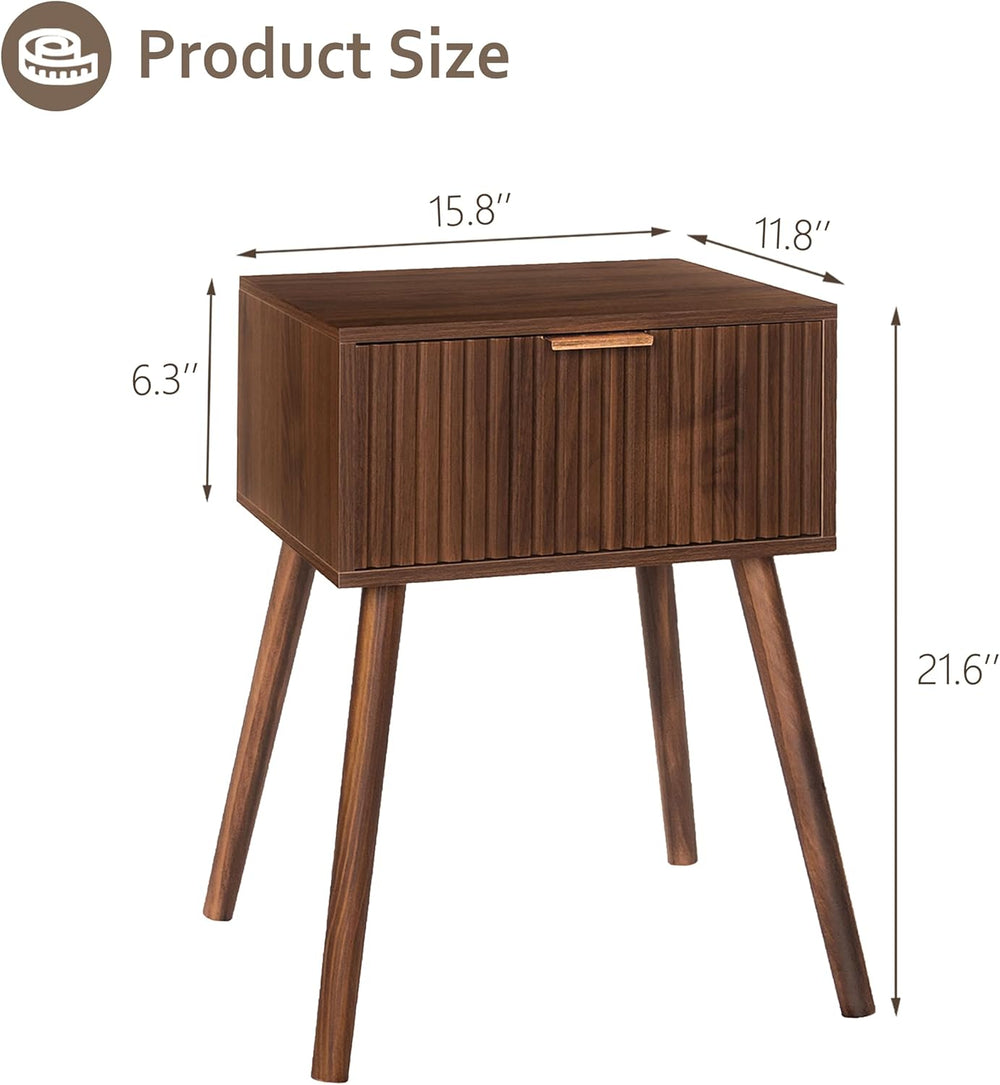 AWASEN Night Stand, Small End Tables Living Room, Mid Century Modern Nightsta...