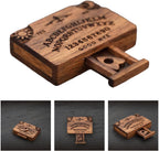 Elegant Wooden Talking Board with Detailed Engravings and Builts in Love Drawer Enhances Living Space Ambiances