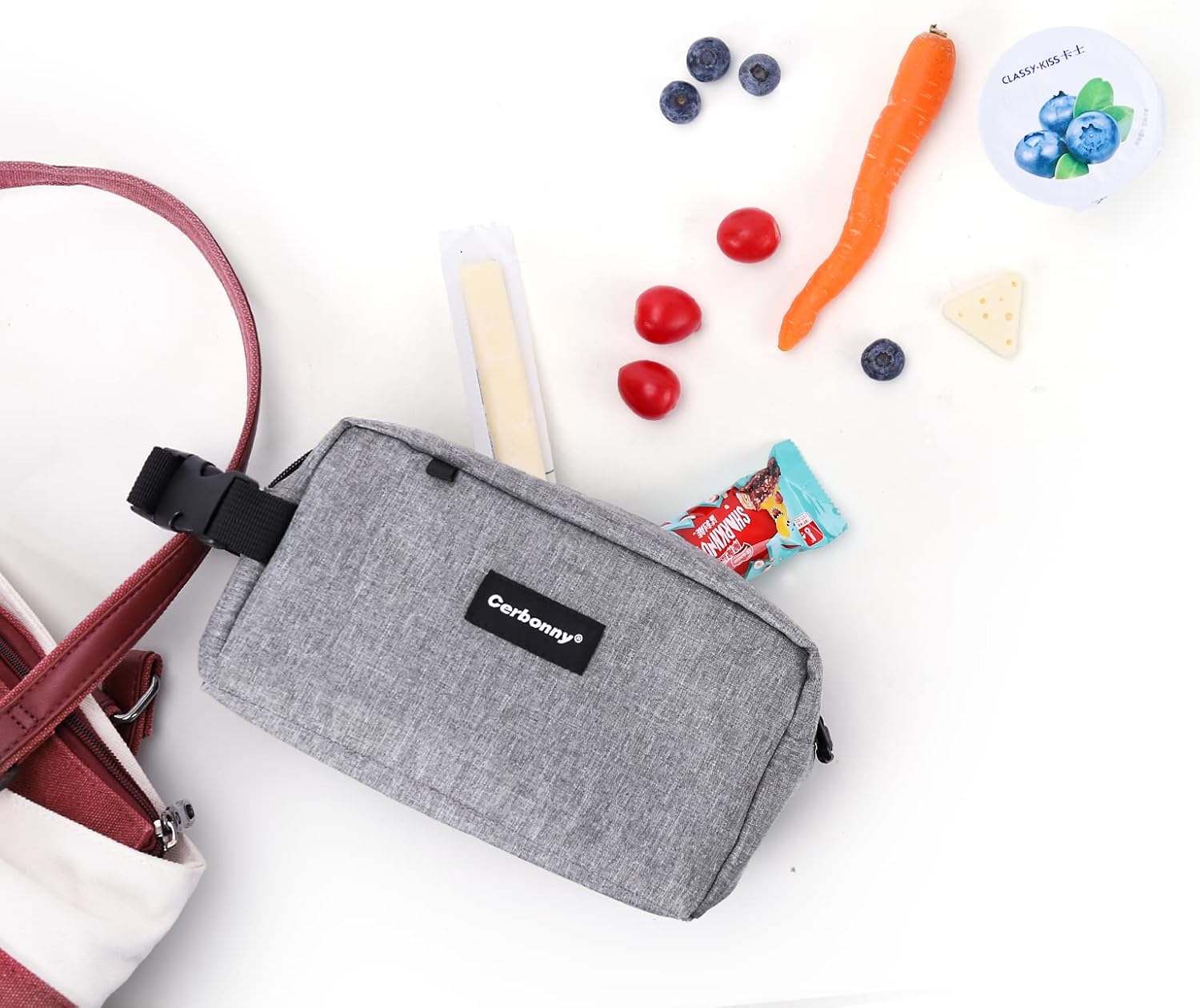 Cerbonny Small Cooler Bag Freezable Lunch Bag for Work School Travel, Leak-proof, Insulated, PVC Free, BPA Free, Waterproof, Easy to Clean