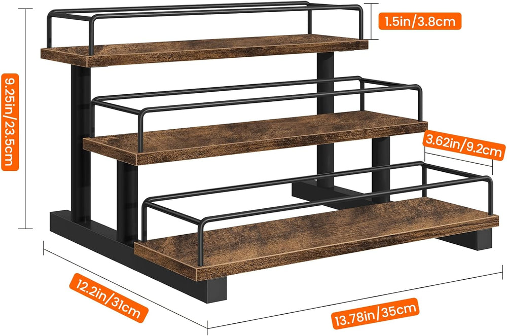 Homode Liquor Bottle Display Shelf, 3 Tier Coffee Syrup Rack Organizer | Wine...