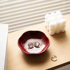 BEUNAIZER Ceramic Ring Dish, 4.3 in Flower Jewelry Tray with Raised Sides | Keeps rings, earrings, keys and hair accessories visible on a vanity, nightstand or bathroom counter.
