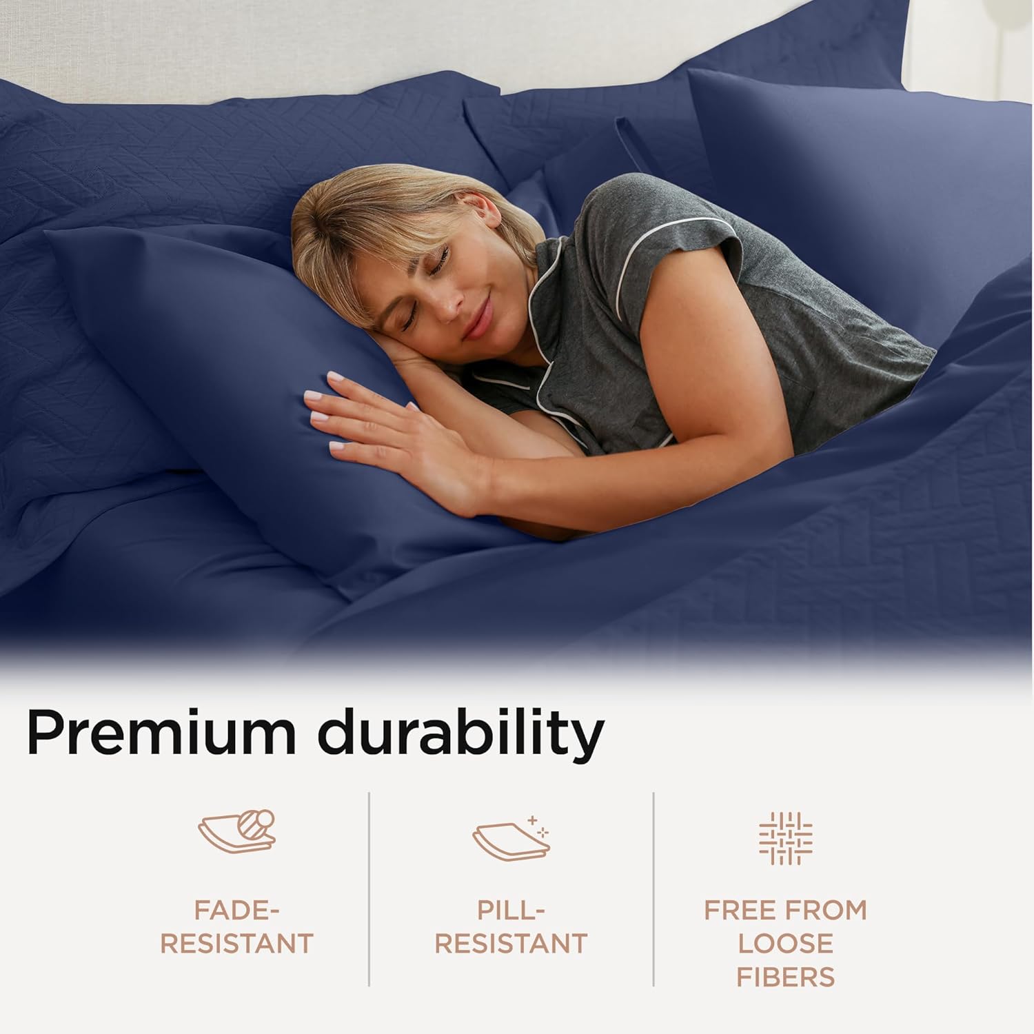 Threadmill California King Sheet Sets |Certified American Supima Cotton Sheets | 656 Thread Count 4 Piece Hotel Quality Luxury Bed Sheets Set with Elasticized Extra Deep Pocket | Folkstone Blue Sheets