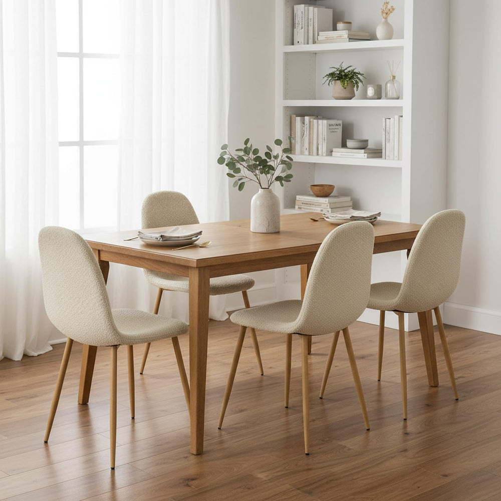 FurnitureR Modern Mid Century Leathaire Upholstered Kitchen Dining Chair, Arm...