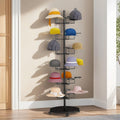 Hat Rack Stand 30-Hooks, Hat Display Stand Metal,Hat Display for Stores， Home or Store of Standing hat Rack(Black,6th Floor)