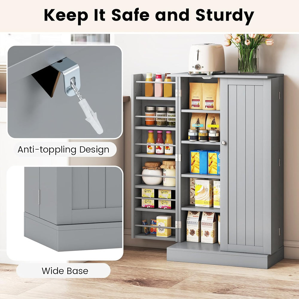TANGZON 41"/47" Kitchen Cupboard, Kitchen Pantry Cabinet with Doors...