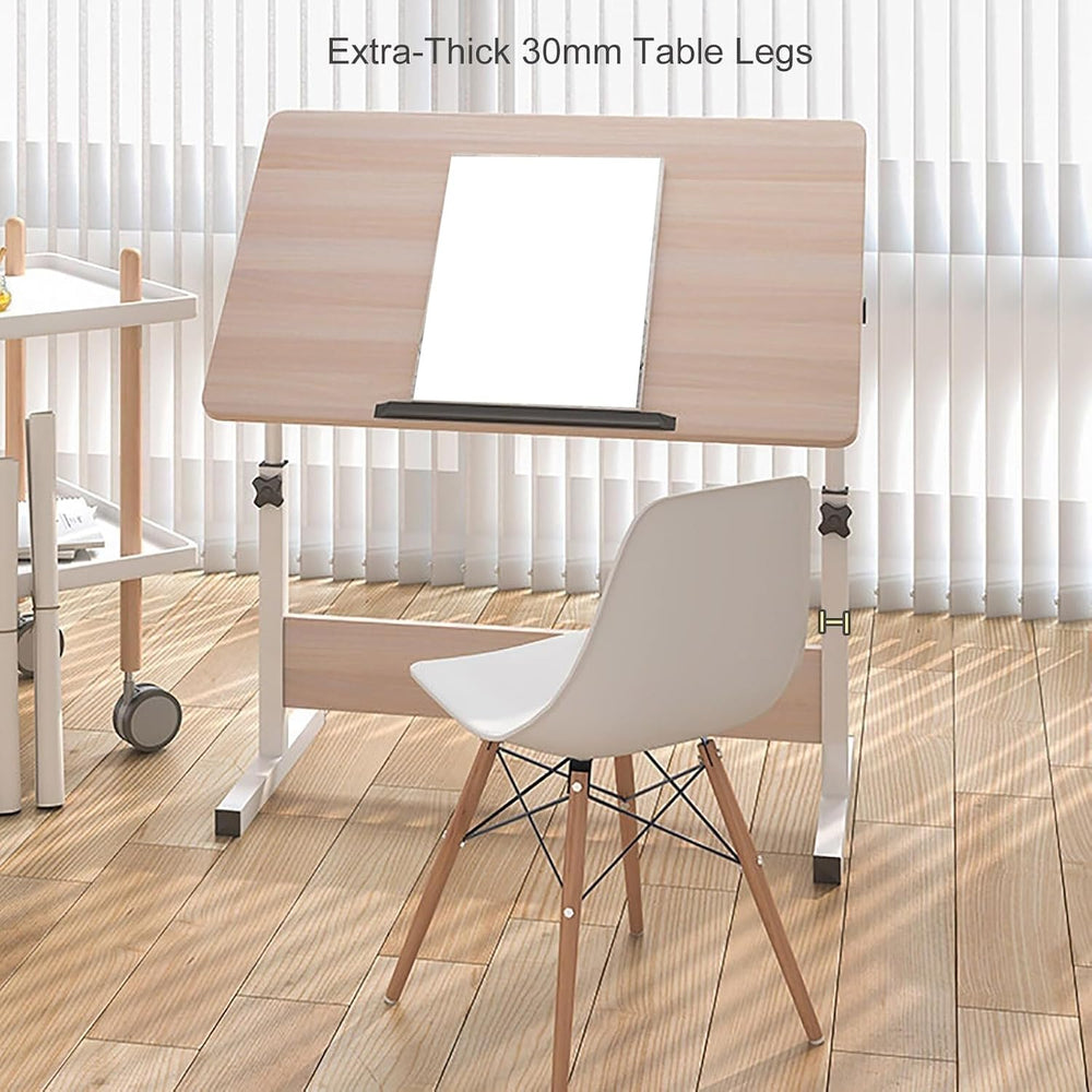 Folding Drafting Table Adjustable Art Desk Reading Couch Sofa Table | Height-...