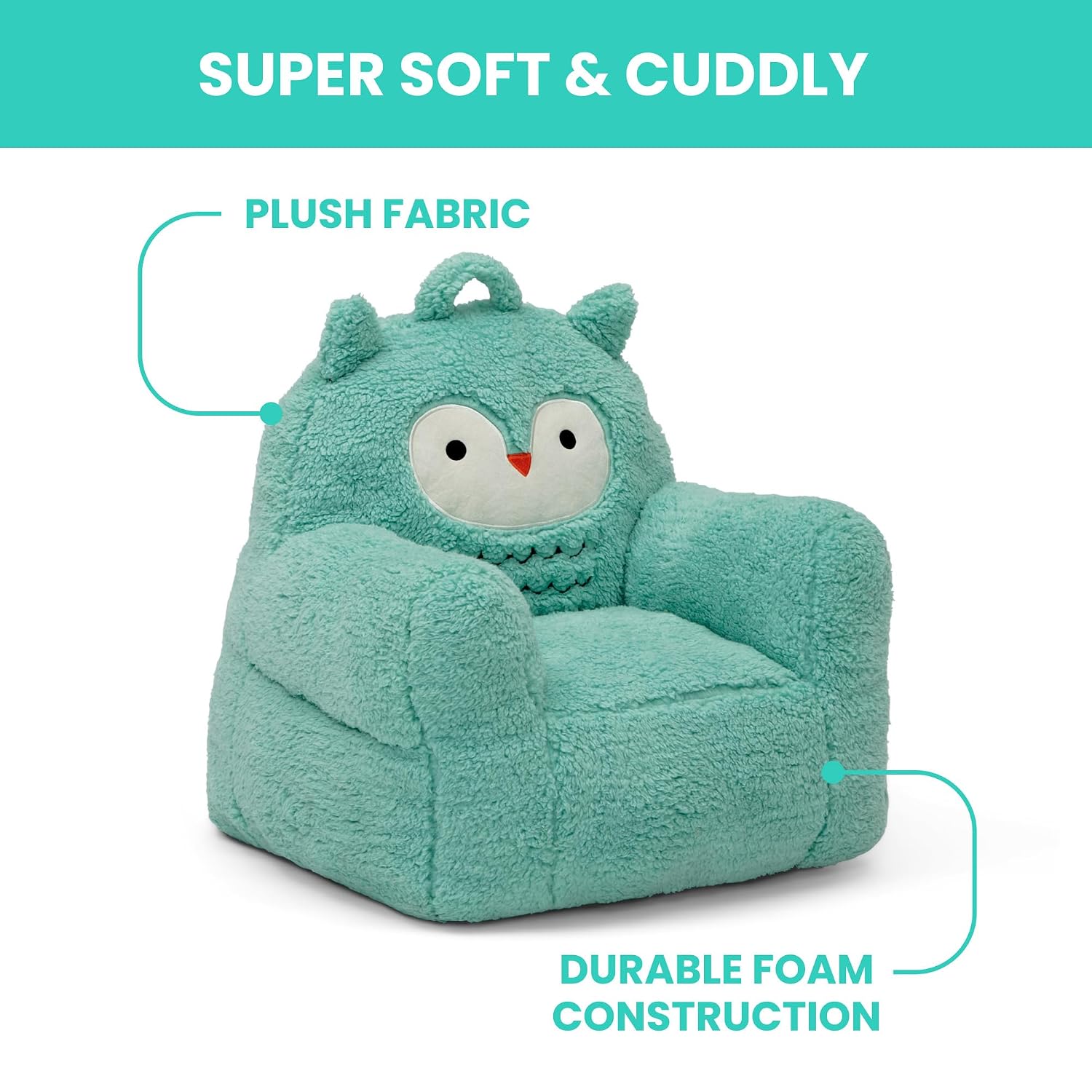 Delta Children Owl Cozee Buddy Chair, Teal
