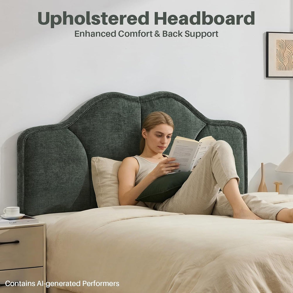 Queen Size Headboard Only Upgraded One-Piece Upholstered Headboard