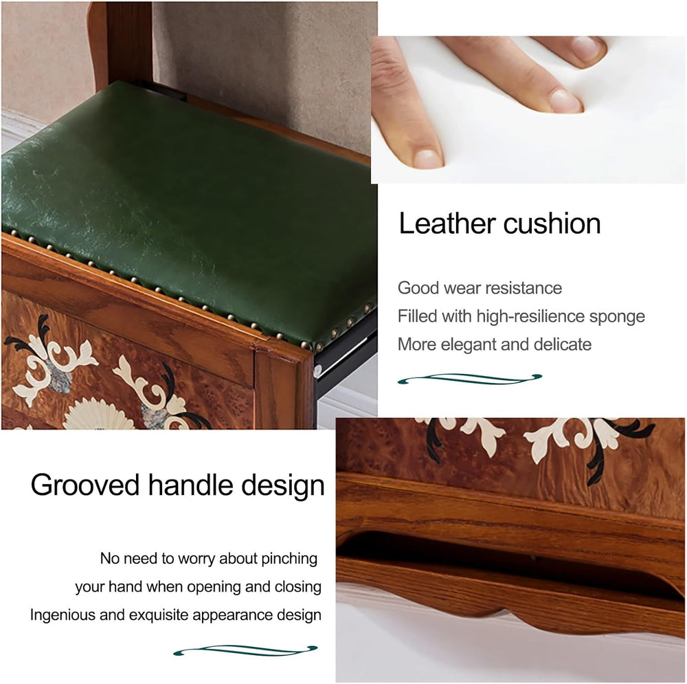 Folding Chair Wall-Mounted Invisible Shoe-Changing Stool, Extra-Wide Seat Mad...