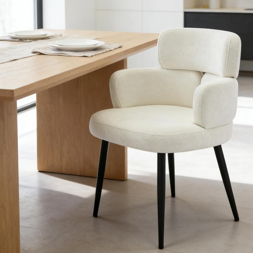 Accent Dining Chair with Arms,Set of 2 Modern Upholstered Side Chair with Sof...