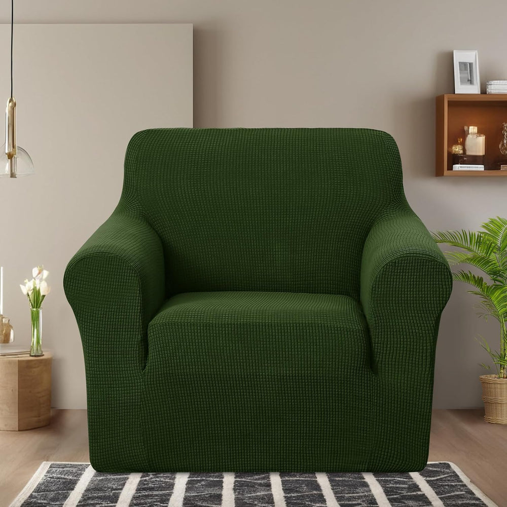 U-NICE HOME Stretch Recliner Chair Cover Armchair Slipcover, Bronze Green