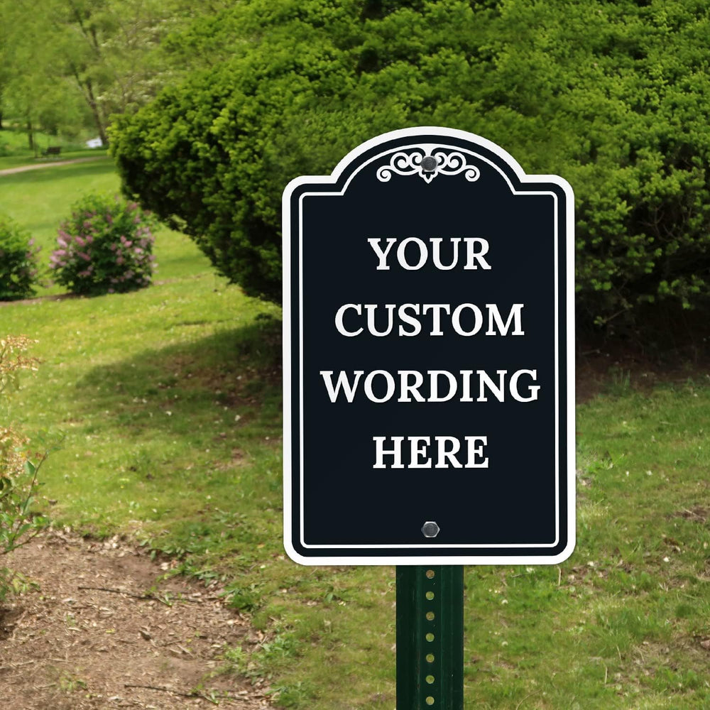 Custom Indoor/Outdoor Decorative Sign,Custom Personalized Black Sign, 12x18 I...