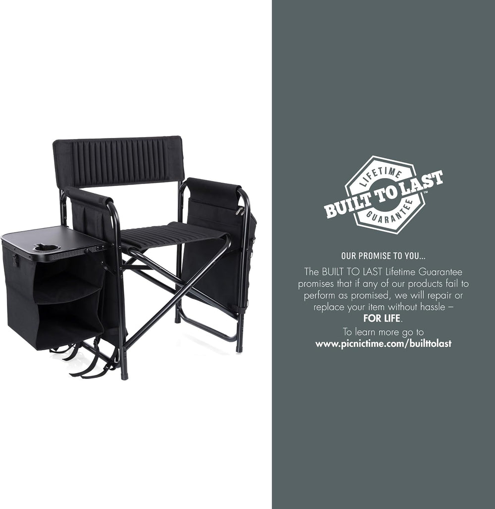 Picnic TIME Fusion Camping Chair with Side Table and Soft Cooler, Outdoor Fol...