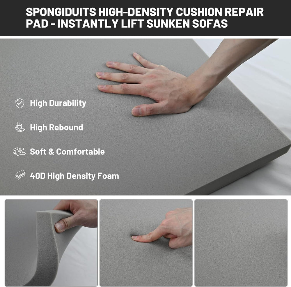 Couch Cushion Support for Sagging Seat, 24"x24"x2.4" 40D High ...