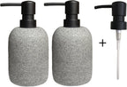 2pcs/Set Grey Soap Lotion Dispenser with A Spare Pump,Liquid Hand Soap Dispenser Sets for Bathroom Countertop, Soap Dispenser for Kitchen.