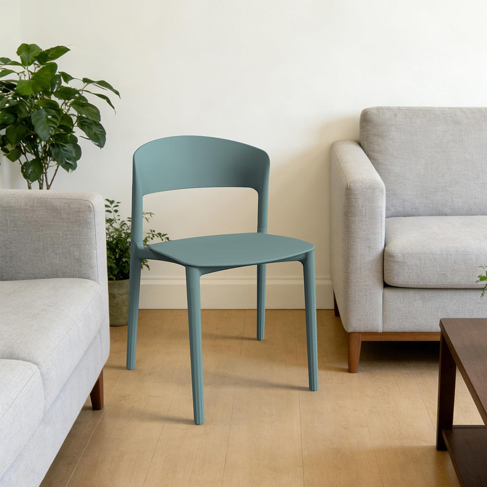 LESHI Plastic Dining Chairs,Modern Dining Chairs Quick Assembly Simple Kitche...