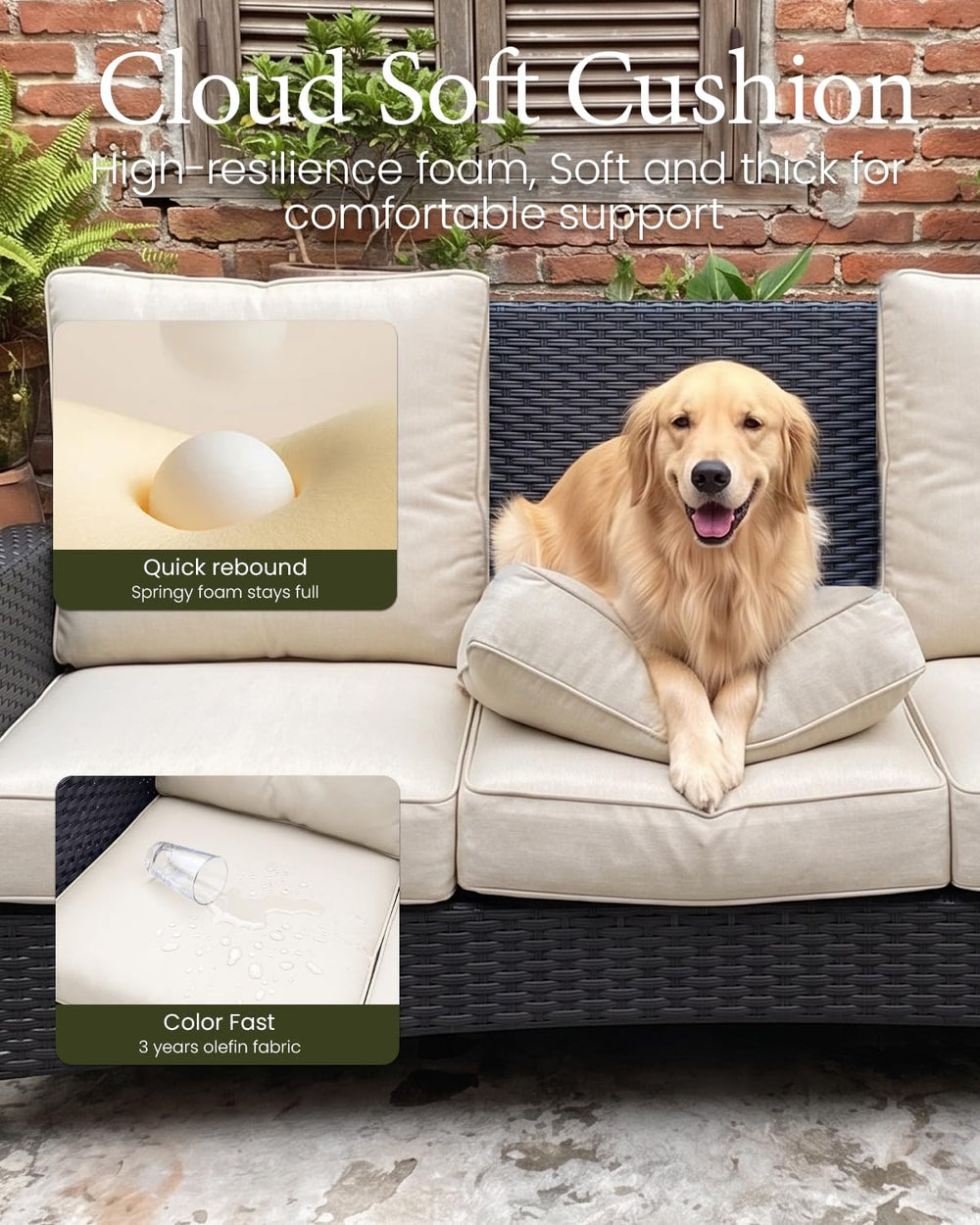 LayinSun 5 Pieces Outdoor Patio Furniture Set