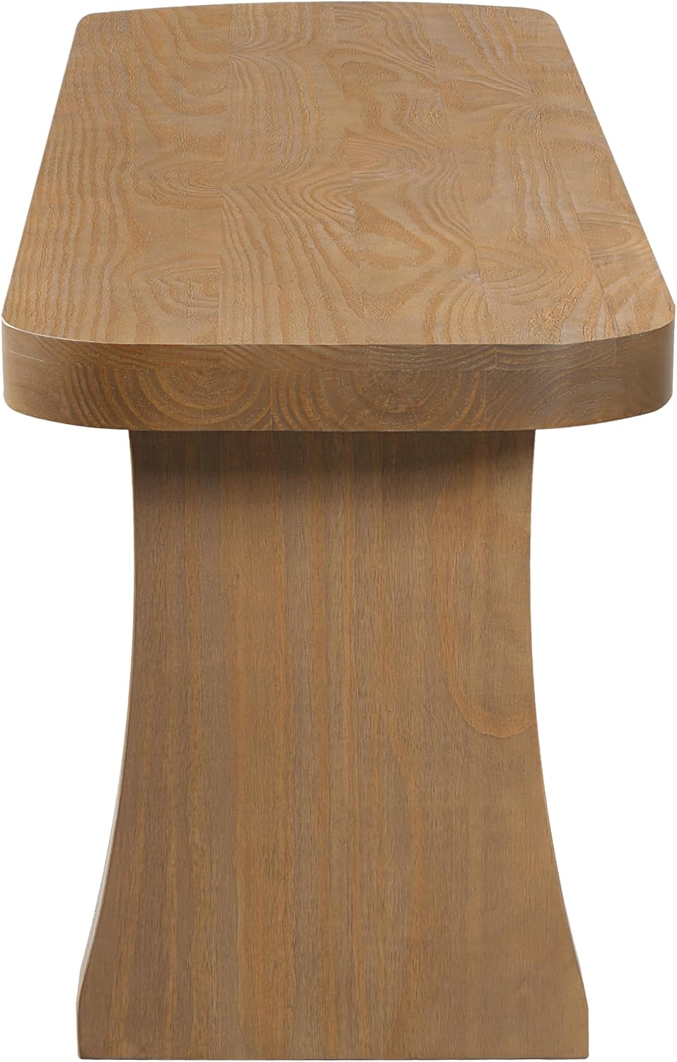 Merax 62.9" Solid Pine Dining Bench with Flared Legs – Rustic Wood Entry...