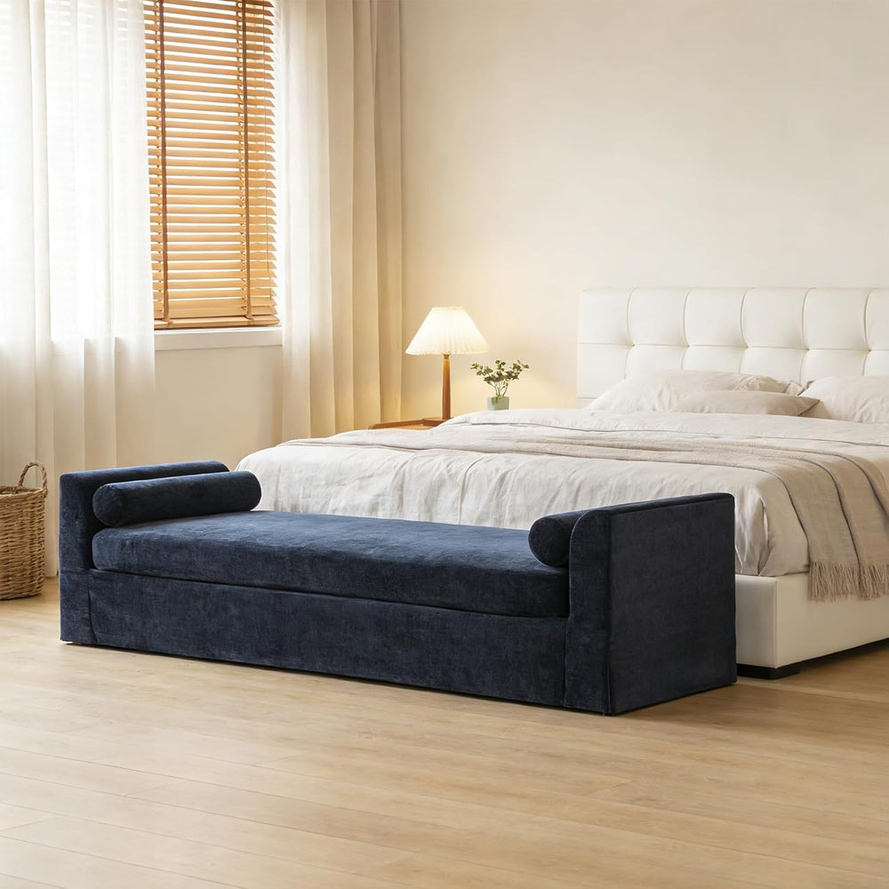 Chifee & Vingol 90.55" W Oversized Chaise Lounge Upholstered Bedroom...