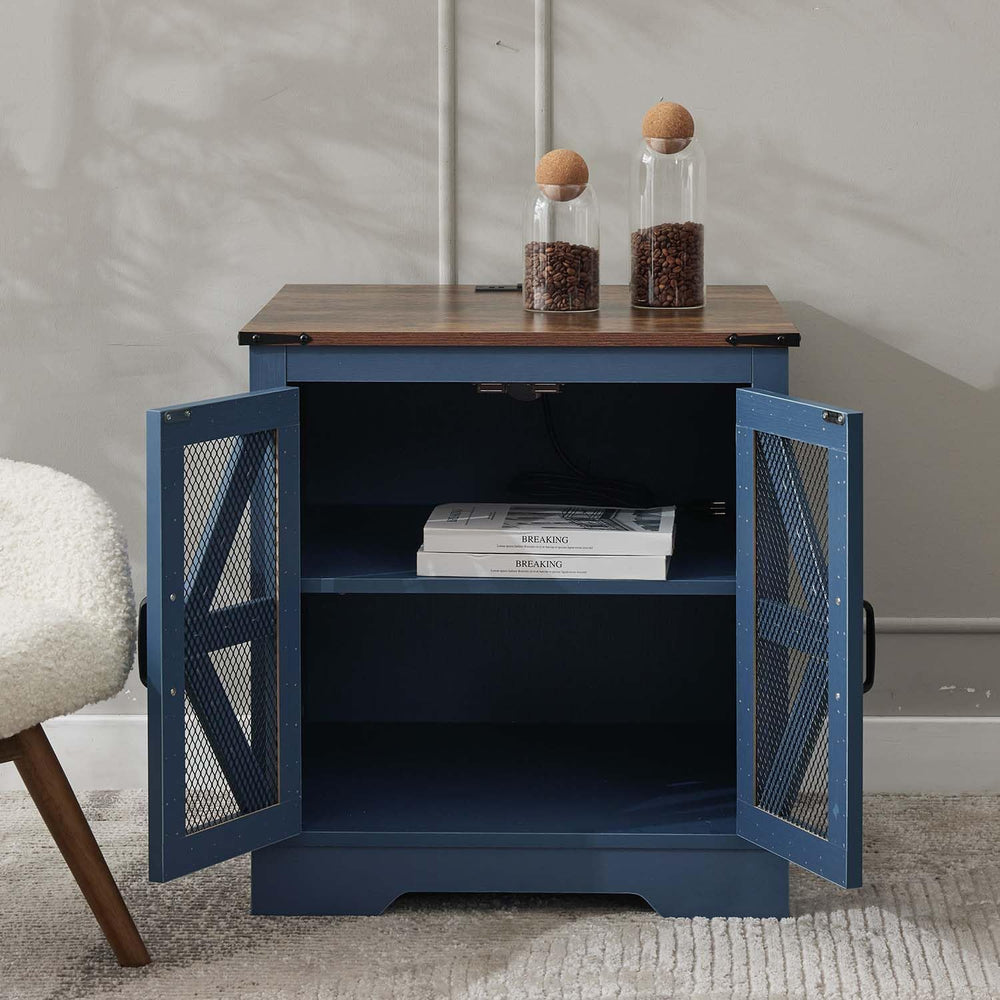 Coffee Table and End Table Sets of 3, 2 Large End Table with Charging Station...