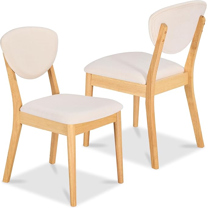 Best Choice Products Dining Chairs Set of 2, Mid-Century Modern Upholstered W...