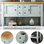 Merax Modern Wood Buffet Sideboard with Drawers and Bottom Shelf Console Table for Living Room Dinning Room Kitchen (Lime White)