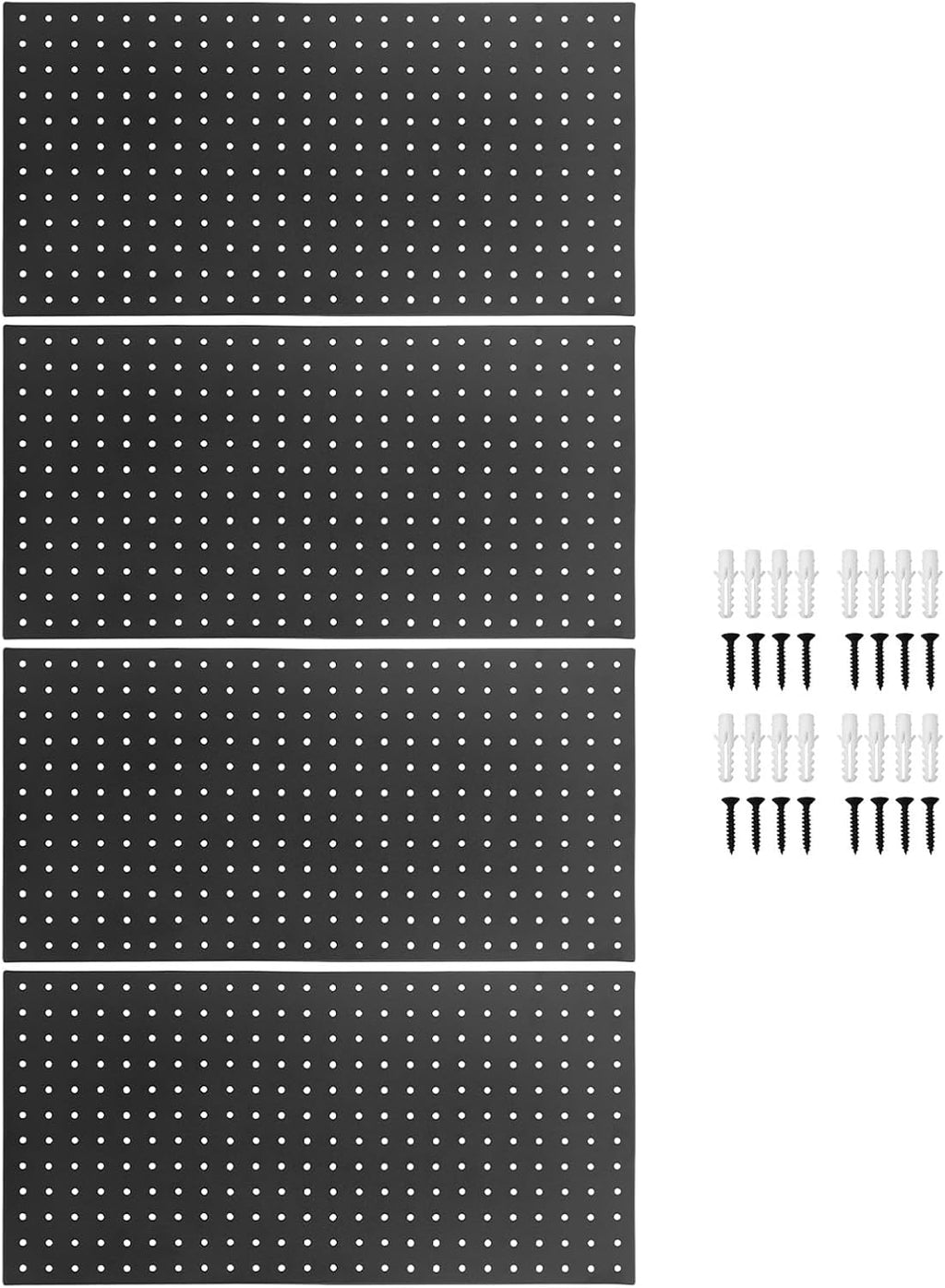 Keenso Pegboard Accessories, Metal Wall Panels Set with Hooks and Bins, Customizable Tool Storage System for Garage and Workbench