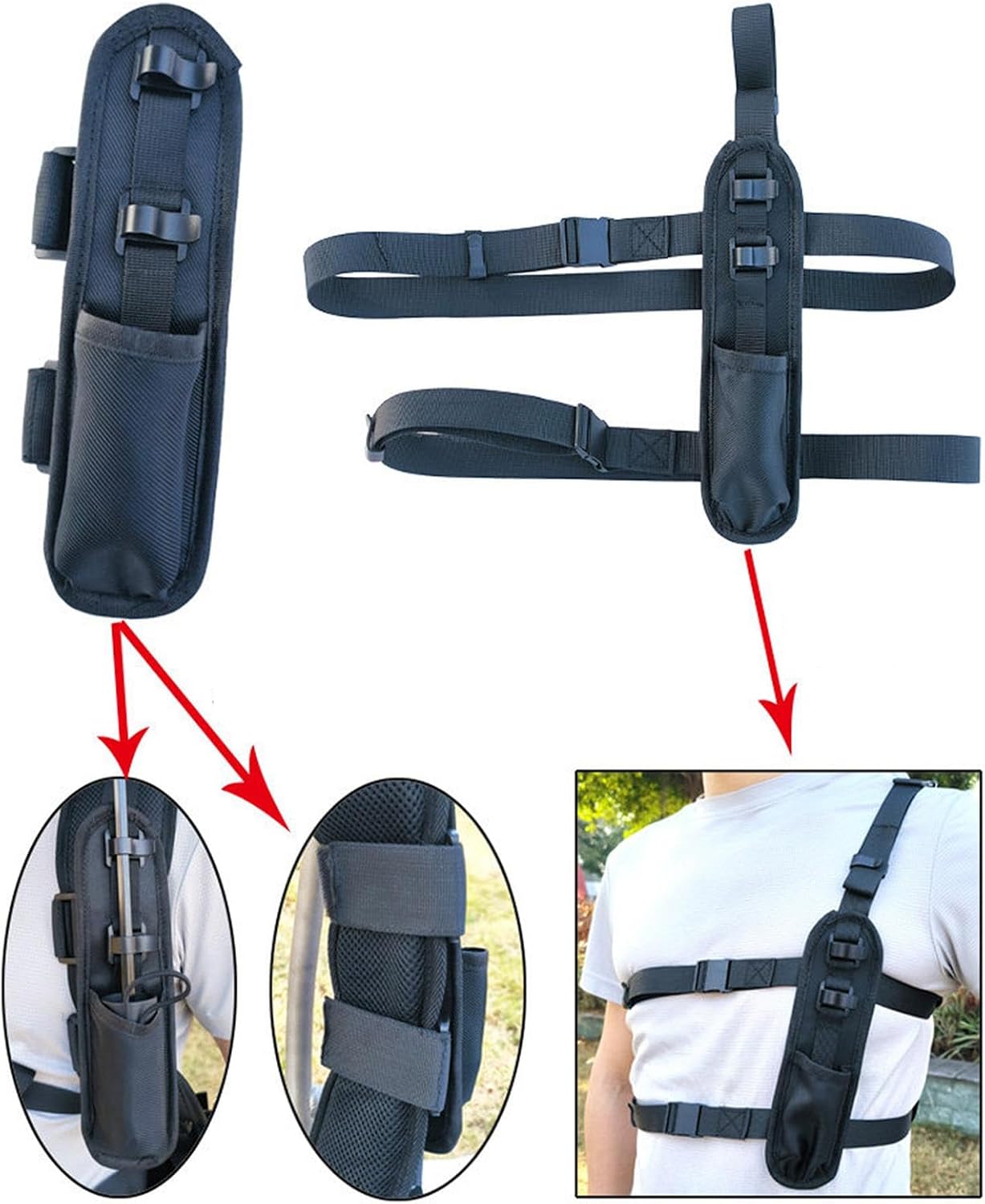 Wearable Umbrella Holder Support Lightweight Umbrella Stand Umbrellas Rack for Women Men Kayak Outdoor Activities Running