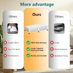 Wisuce Bamboo Under Bed Storage Containers- Underbed Organizer with Wheels with Large Dust Bag,Sturdy Wood Rolling Under the Bed Shoe Storage Organizer Drawer 2 Packs (White, Long)