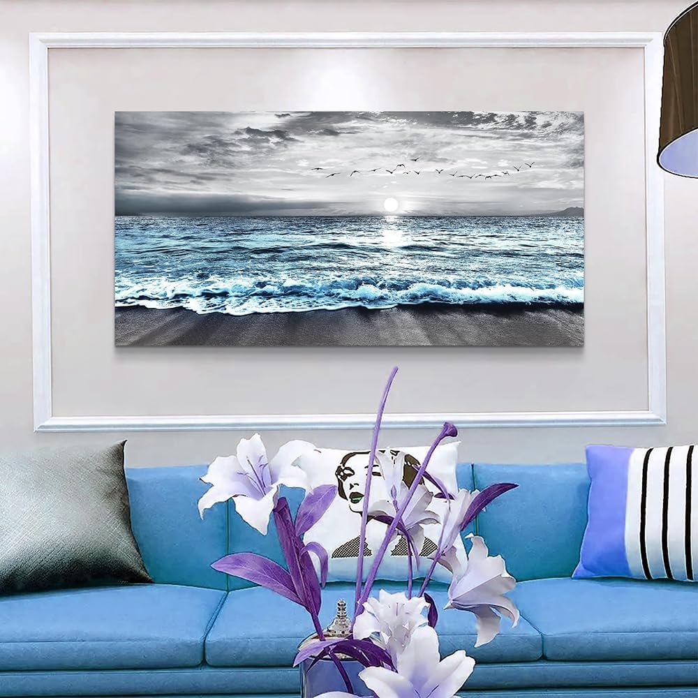 Wapluam Large Canvas Wall Art For Living Room & Bedroom Decor - Black &am...