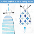 Ironing Board Hanger Wall Mount, Ironing Board Holder for T or Y Leg, Iron Board Holder Stainless Steel, Iron Board Hanger for Laundry Room, Iron Boards Hook for Wall