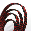 30ft PET Expandable Sleeving Wire Cable Sleeve (3/5", Red&Black)