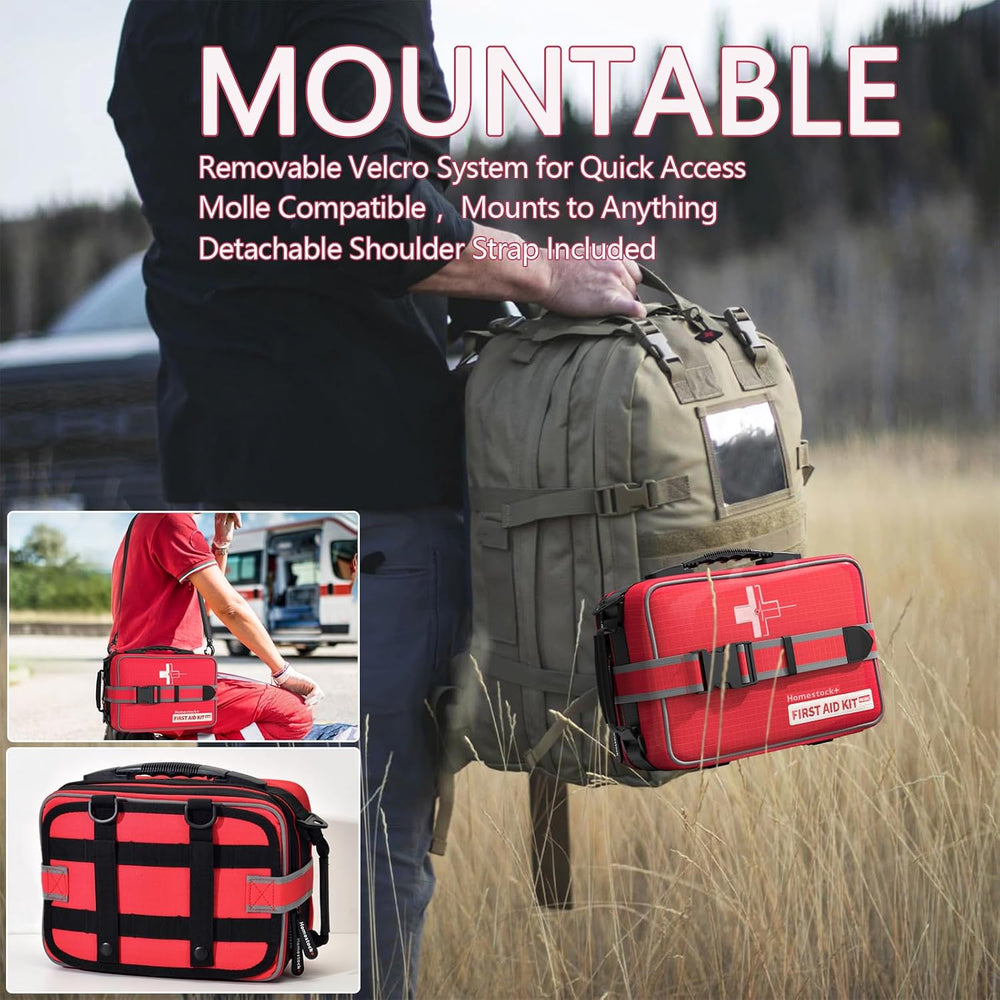 Advanced Comprehensive First Aid Kit with Well Organized Labelled Compartment...