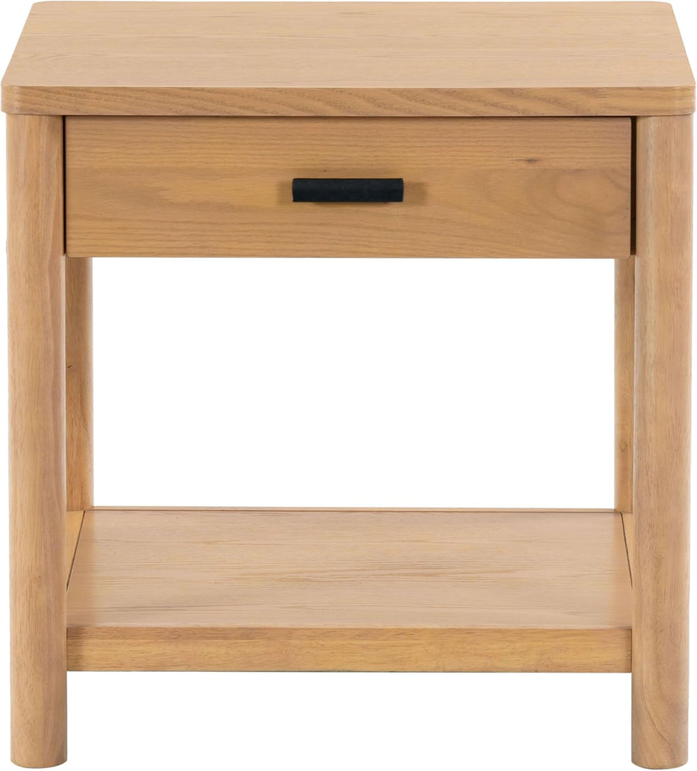 SAFAVIEH Couture Collection Jaylessa Natural 1-Drawer Nightstand Accent End T...