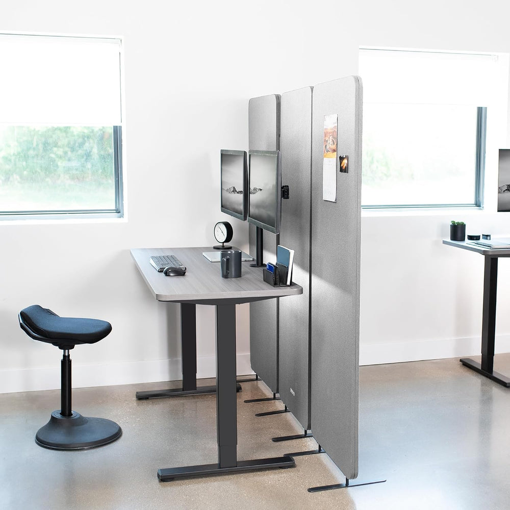 VIVO Gray Freestanding 72 x 66 in Privacy Panel, PP-3-T072G